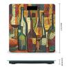 YJWANDL Scale for Body Weight Wine Bottle Art Print Weight Scale Digital Scale Body Fat Scale Weight Scale LCD Scale Slim Scale, style view 2