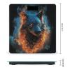 YJWANDL Scale for Body Weight Wolf Head in Blue Flames Print Weight Scale Digital Scale Body Fat Scale Weight Scale LCD Scale Slim Scale, style view 2