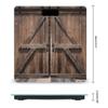 YJWANDL Scale for Body Weight Vintage Wooden Barn Door Print Weight Scale Digital Scale Body Fat Scale Weight Scale LCD Scale Slim Scale, style view 2