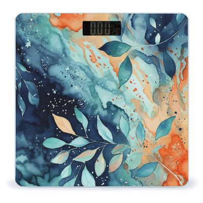 YJWANDL Scale for Body Weight Watercolor Pattern Print Weight Scale Digital Scale Body Fat Scale Weight Scale LCD Scale Slim Scale, style