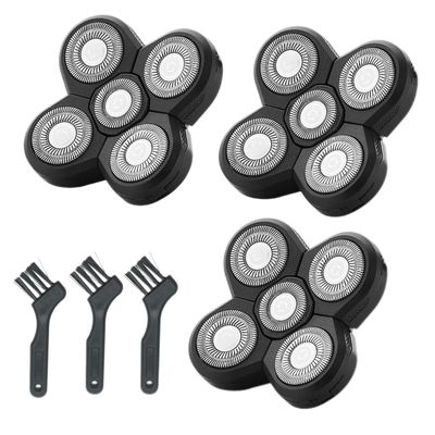 3 pcs Freebird Shaver Replacement Blades Compatible with Freedom Grooming Head Shaver,5 Blades Shaver Replacement Heads for Freedom Groming Freebird Replacement Blades for Bald Men