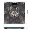 YJWANDL Scale for Body Weight Wolf Head Pattern Print Weight Scale Digital Scale Body Fat Scale Weight Scale LCD Scale Slim Scale, style view 2