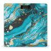 YJWANDL Scale for Body Weight Turquoise Blue Gold Marble Print Weight Scale Digital Scale Body Fat Scale Weight Scale LCD Scale Slim Scale, style view 1