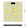 YJWANDL Scale for Body Weight Yellow Flower Print Weight Scale Digital Scale Body Fat Scale Weight Scale LCD Scale Slim Scale, style view 2