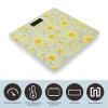 YJWANDL Scale for Body Weight Yellow Flower Print Weight Scale Digital Scale Body Fat Scale Weight Scale LCD Scale Slim Scale, style view 3
