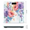 YJWANDL Scale for Body Weight Watercolor Floral Print Weight Scale Digital Scale Body Fat Scale Weight Scale LCD Scale Slim Scale, style view 2