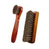 NATEFEMIN 2Pcs Horsehair Shoe Brush Kit Hand Broom Brush, Made of Horse Hair Bristles for Cleaning Shoe, Boot, Counter, Bed view 1