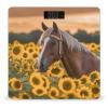 YJWANDL Scale for Body Weight Yellow Sunflower Horse Print Weight Scale Digital Scale Body Fat Scale Weight Scale LCD Scale Slim Scale, style view 1