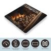 YJWANDL Scale for Body Weight Wood on Fireplace Print Weight Scale Digital Scale Body Fat Scale Weight Scale LCD Scale Slim Scale, style view 3
