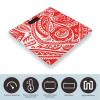 YJWANDL Scale for Body Weight White and Red Tribal Pattern Print Weight Scale Digital Scale Body Fat Scale Weight Scale LCD Scale Slim Scale, style view 3