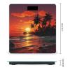 YJWANDL Scale for Body Weight Tropical Sunset Print Weight Scale Digital Scale Body Fat Scale Weight Scale LCD Scale Slim Scale, style view 2