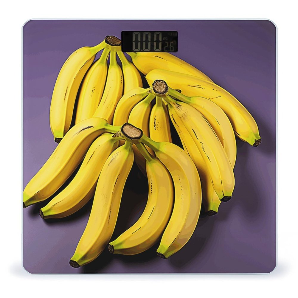 YJWANDL Scale for Body Weight Unique Banana Fruit Print Weight Scale Digital Scale Body Fat Scale Weight Scale LCD Scale Slim Scale, style