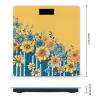 YJWANDL Scale for Body Weight Yellow and Blue Floral Print Weight Scale Digital Scale Body Fat Scale Weight Scale LCD Scale Slim Scale, style view 2