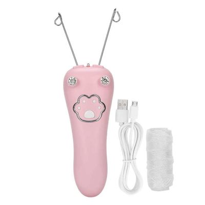 SAKURRDD Hair Removal Device Threading Hair Remover Electric Body Cotton Thread Epilator Leg Shaver/3032(Pink)