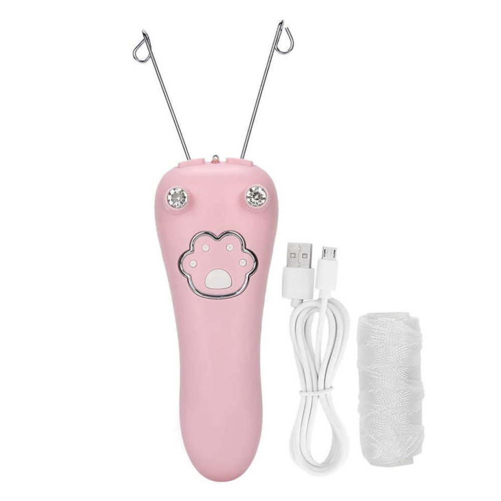 SAKURRDD Hair Removal Device Threading Hair Remover Electric Body Cotton Thread Epilator Leg Shaver/3032(Pink)