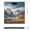 Scale for Body Weight Travel Mountain Scenery Print Weight Scale Digital Scale Body Fat Scale Weight Scale LCD Scale Slim Scale view 2