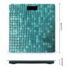 YJWANDL Scale for Body Weight Turquoise Small Dot Tiles Print Weight Scale Digital Scale Body Fat Scale Weight Scale LCD Scale Slim Scale, style view 2
