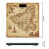 YJWANDL Scale for Body Weight Treasure Map Vintage Print Weight Scale Digital Scale Body Fat Scale Weight Scale LCD Scale Slim Scale, style view 2