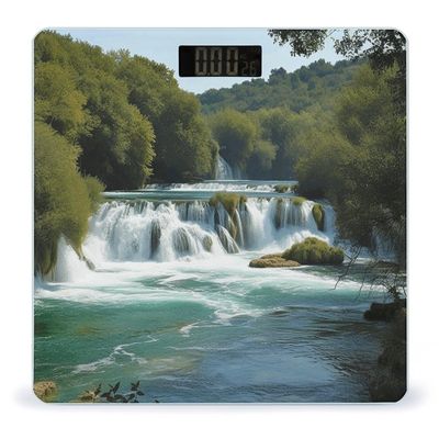YJWANDL Scale for Body Weight Waterfalls on Krka River Print Weight Scale Digital Scale Body Fat Scale Weight Scale LCD Scale Slim Scale, style