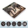 YJWANDL Scale for Body Weight Two Elephants Playing Print Weight Scale Digital Scale Body Fat Scale Weight Scale LCD Scale Slim Scale, style view 3