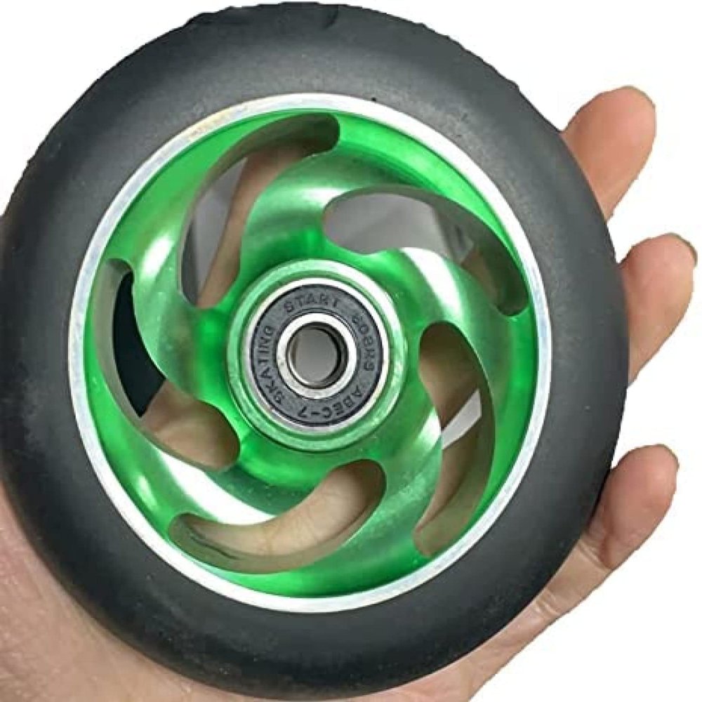 2 Pcs 4 Inch Wheelchair Front Wheels, Wheel Replacement For Wheelchairs, PU Solid Tyre, Wheelchair Wheel