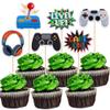 Rsstarxi 36 Pack Video Game Cupcake Toppers Gaming On Controllers GamePad Cupcake Picks Video Game Boys Birthday Cake Decorations for Baby Shower Kids Gamer Birthday Party Decorations view 1
