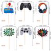 Rsstarxi 36 Pack Video Game Cupcake Toppers Gaming On Controllers GamePad Cupcake Picks Video Game Boys Birthday Cake Decorations for Baby Shower Kids Gamer Birthday Party Decorations view 2