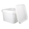 20 Buckets with Lid, 3 L, White, Square, Plastic Bucket, Food-Safe, Airtight and Stable, Empty Bucket with Handle and Lid for Food, Chemistry, Washing Powder, Adhesives view 2