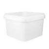 20 Buckets with Lid, 3 L, White, Square, Plastic Bucket, Food-Safe, Airtight and Stable, Empty Bucket with Handle and Lid for Food, Chemistry, Washing Powder, Adhesives view 4