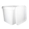 10 Buckets with Lid, 9 Litres, White, Square, Plastic Bucket, Food-Safe, Airtight and Stable, Empty Bucket with Handle and Lid for Food, Chemistry, Washing Powder, Adhesives view 2