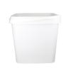 10 Buckets with Lid, 9 Litres, White, Square, Plastic Bucket, Food-Safe, Airtight and Stable, Empty Bucket with Handle and Lid for Food, Chemistry, Washing Powder, Adhesives view 3