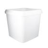 10 Buckets with Lid, 9 Litres, White, Square, Plastic Bucket, Food-Safe, Airtight and Stable, Empty Bucket with Handle and Lid for Food, Chemistry, Washing Powder, Adhesives view 4