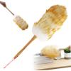 OnIUeZky 1PC Lambswool Duster with Wooden Handle, 21 Inch Anti-Static Feather Duster, Flexible Dusters for Cleaning Ceiling Fans, Computer Screens, Bookshelves view 1