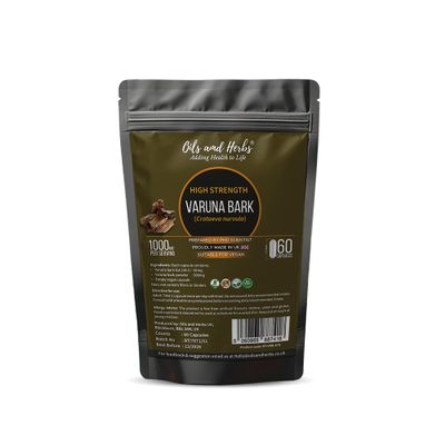 High Strength Varuna Bark Capsule- 2000MG- No fillers or Binders- Made in UK- Prepared by Phd Scientist