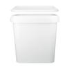 1 bucket with lid, 5 litres, white, square, plastic bucket, food-safe, airtight and stable, empty bucket with handle and lid for food, chemicals, adhesives view 3