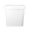 1 bucket with lid, 5 litres, white, square, plastic bucket, food-safe, airtight and stable, empty bucket with handle and lid for food, chemicals, adhesives view 4