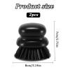 Pwocvoe Palm Dish Brush,Washing Up Brushes 2pcs Scrubbing Brush Kitchen Brush Pot Pan Plate Sink Cleaning Brush with Ergonomic Handle Kitchen Cleaning Washing Up Brush view 2