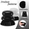 Pwocvoe Palm Dish Brush,Washing Up Brushes 2pcs Scrubbing Brush Kitchen Brush Pot Pan Plate Sink Cleaning Brush with Ergonomic Handle Kitchen Cleaning Washing Up Brush view 3
