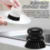 Pwocvoe Palm Dish Brush,Washing Up Brushes 2pcs Scrubbing Brush Kitchen Brush Pot Pan Plate Sink Cleaning Brush with Ergonomic Handle Kitchen Cleaning Washing Up Brush view 4