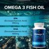Omega 3 Fish Oil 3000mg Per Serving | 90 Softgel Capsules | EPA 990mg DHA 660mg Per Serving | Sustainably Sourced Made in The UK (90) view 3