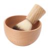Shaving Brush Set, Effective Lather Generation, Lightweight and Portable, Wood Handle Men Shaving Brush Set, with Stainless Steel Bowl for Salon, Home, and Travel Use view 1