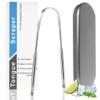 Stainless Steel Tongue Cleaner, Tongue Scrapers for Adults, Metal Tongue Scraper with Case, Oral Care for Personal Hygiene and Fresh Breath (Silver) view 1