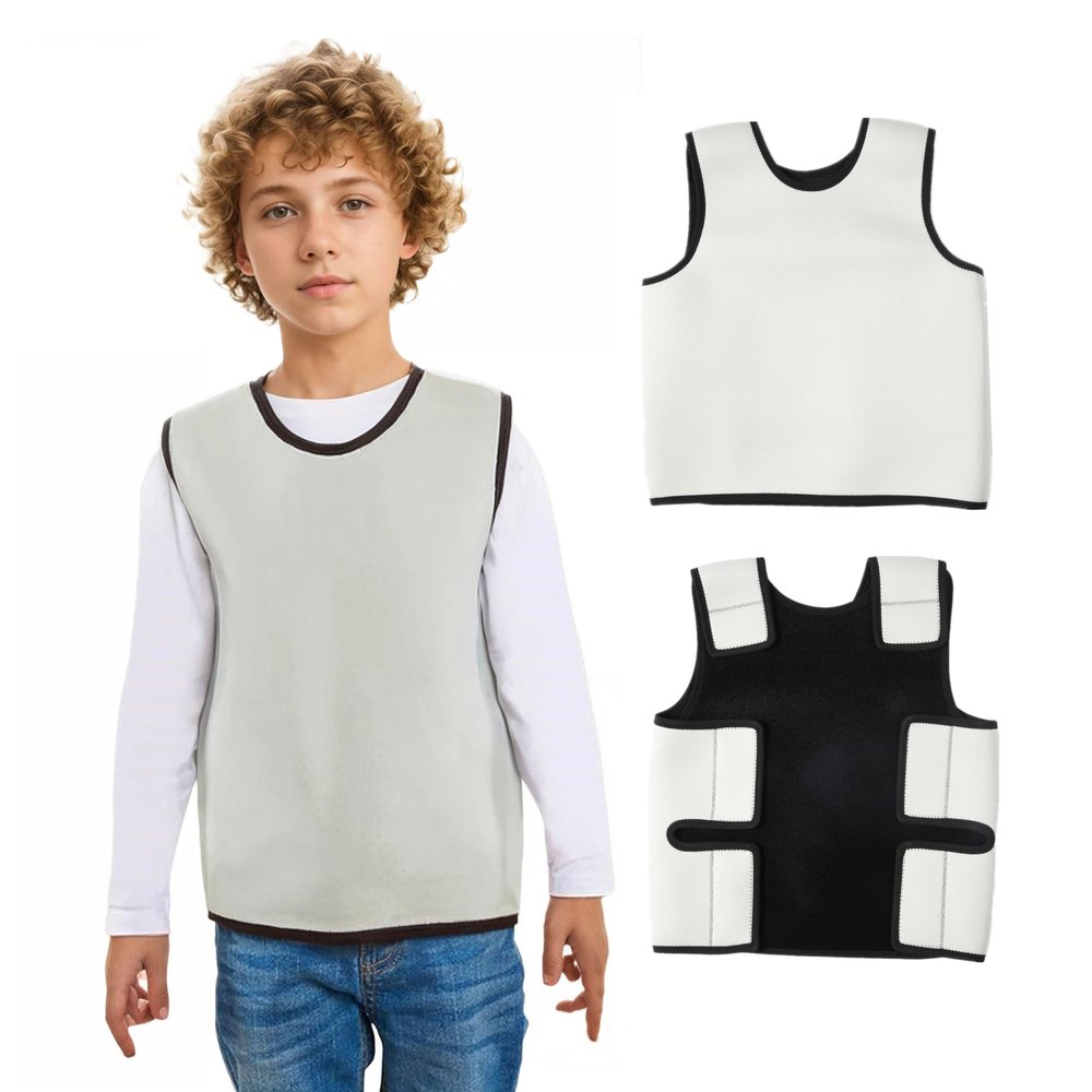 DuttiLea Sensory Compression Vest for Kids Deep Pressure Comfort, Skin, Large
