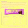 Misfits Vegan Protein Bars - Brownie Batter | Sports Nutrition Bars - 14 grams Protein | 1 gram Sugar | Plant-Based, Low Carb, High Fibre | No Palm Oil | Non-GMO | Pack of 15 view 2