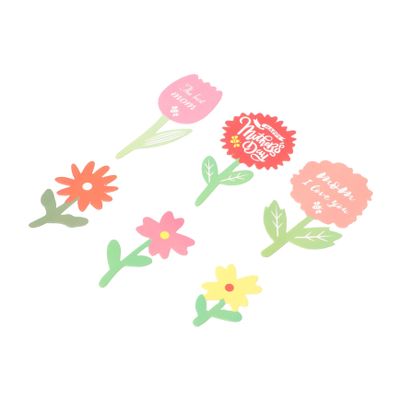 ULDIGI 60pcs Mother's Day Baking Toppers Flower Cake Decoration Picks for Non-deformable for Desserts Adds Joy to Celebrations