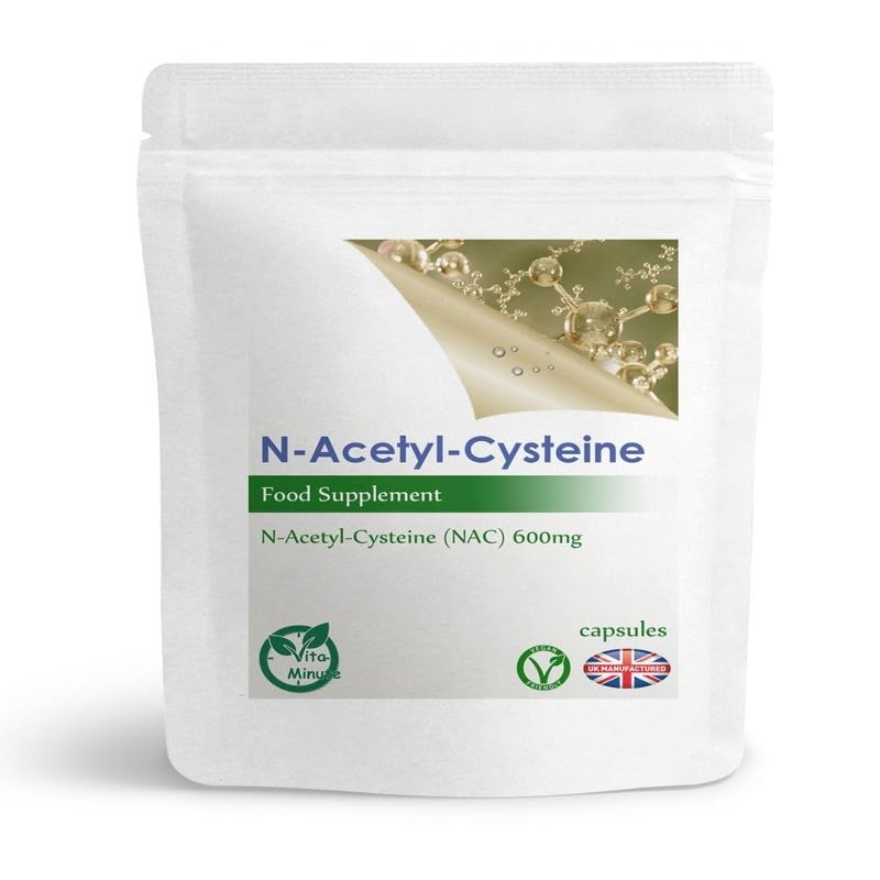 NAC (Vegan) Supplement N-Acetyl-Cysteine 600mg Capsules, Lungs, Brain, Liver Support (Pack of 90)