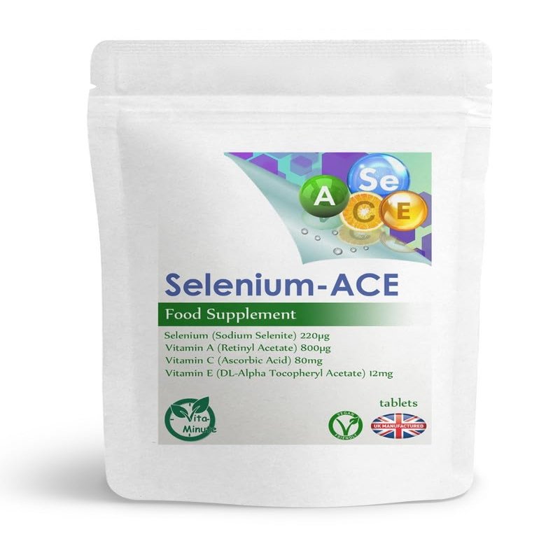 Selenium 220mcg and Vitamins A, C & E Tablets, Immune Support (Pack of 30)