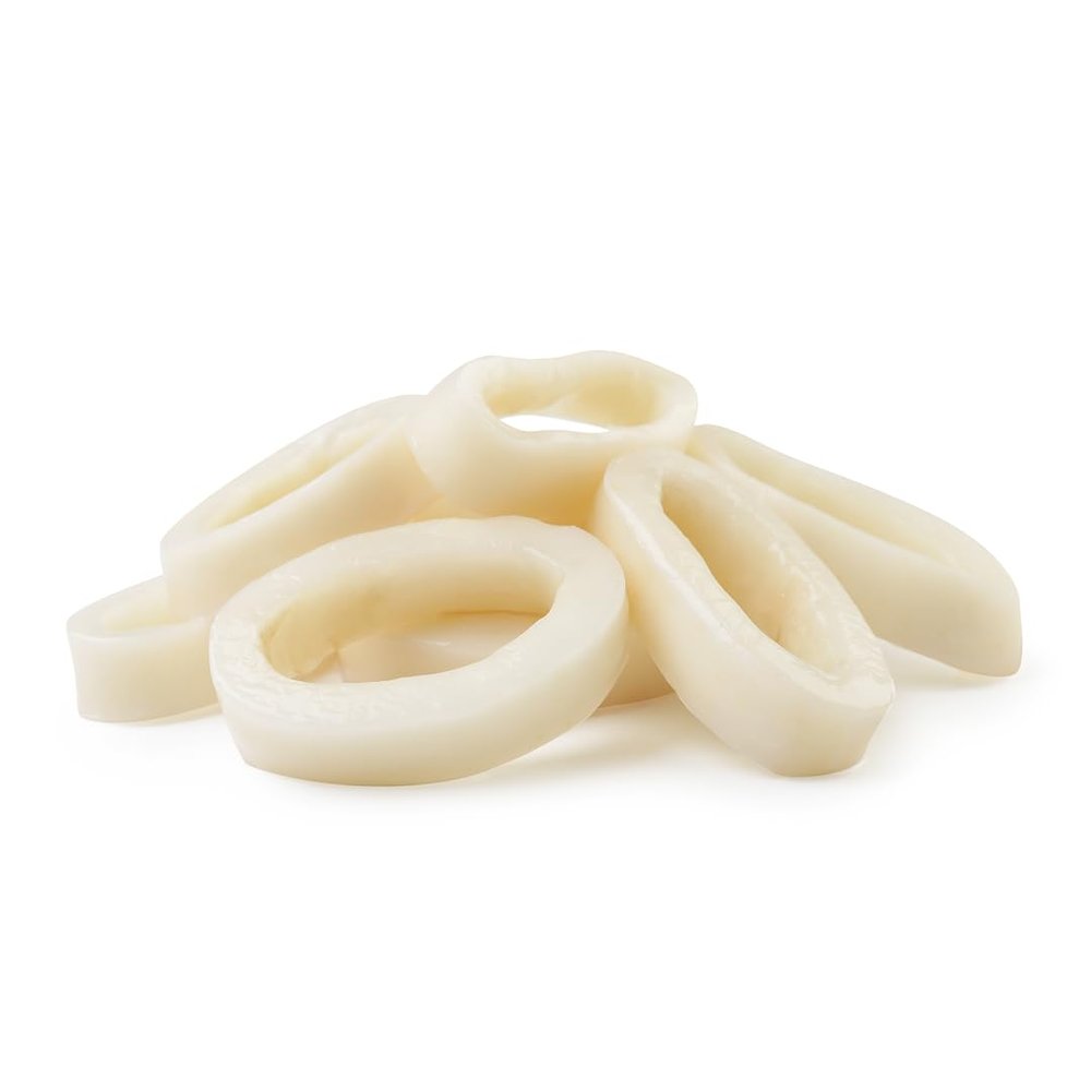 Frozen Raw Squid Rings 37cm (1kg x 10 Packs)  Premium Quality Calamari Rings