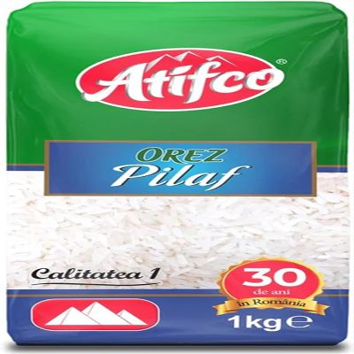 Atifco Long Grain White Rice, Fluffy and Flavorful, 5lb Bag, Grown in Romania (3 Pack, Orez Pilaf 1Kg)