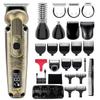 Hatteker Beard Trimmer Mustache Trimmer for Men 8 in 1 Adjustable Speed Waterproof Hair Clipper T-Blade Trimmer Electic Razor Shavers Cordless Mens Gift Grooming Kit with Face Nose Body (Bronze) view 1